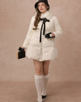 Curve&Plus Snow White Rose Puffer Down Jacket