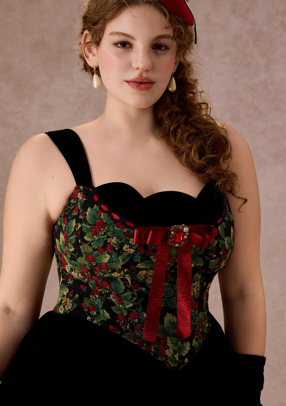 Curve&amp;Plus Smoked Berries Corset Dress