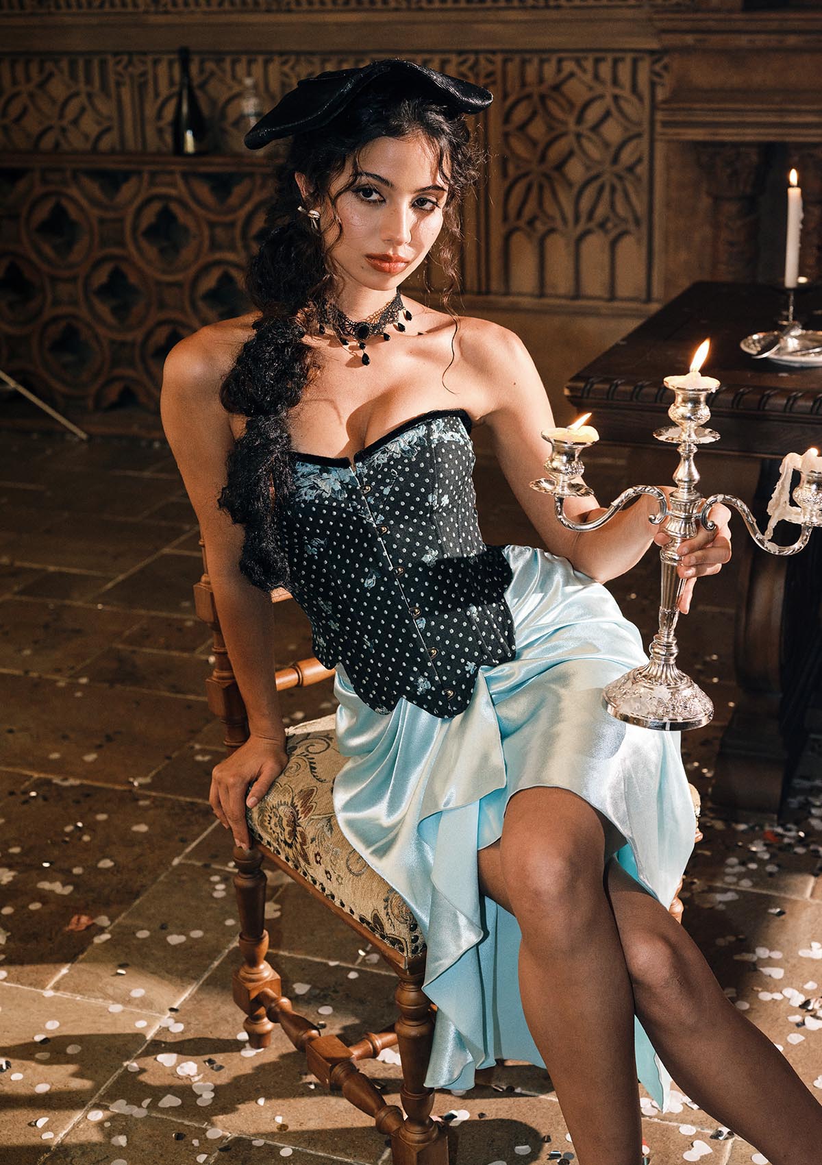 Lacemade Tiffany Banquet Corset - Elegant petal-shaped hemline detail