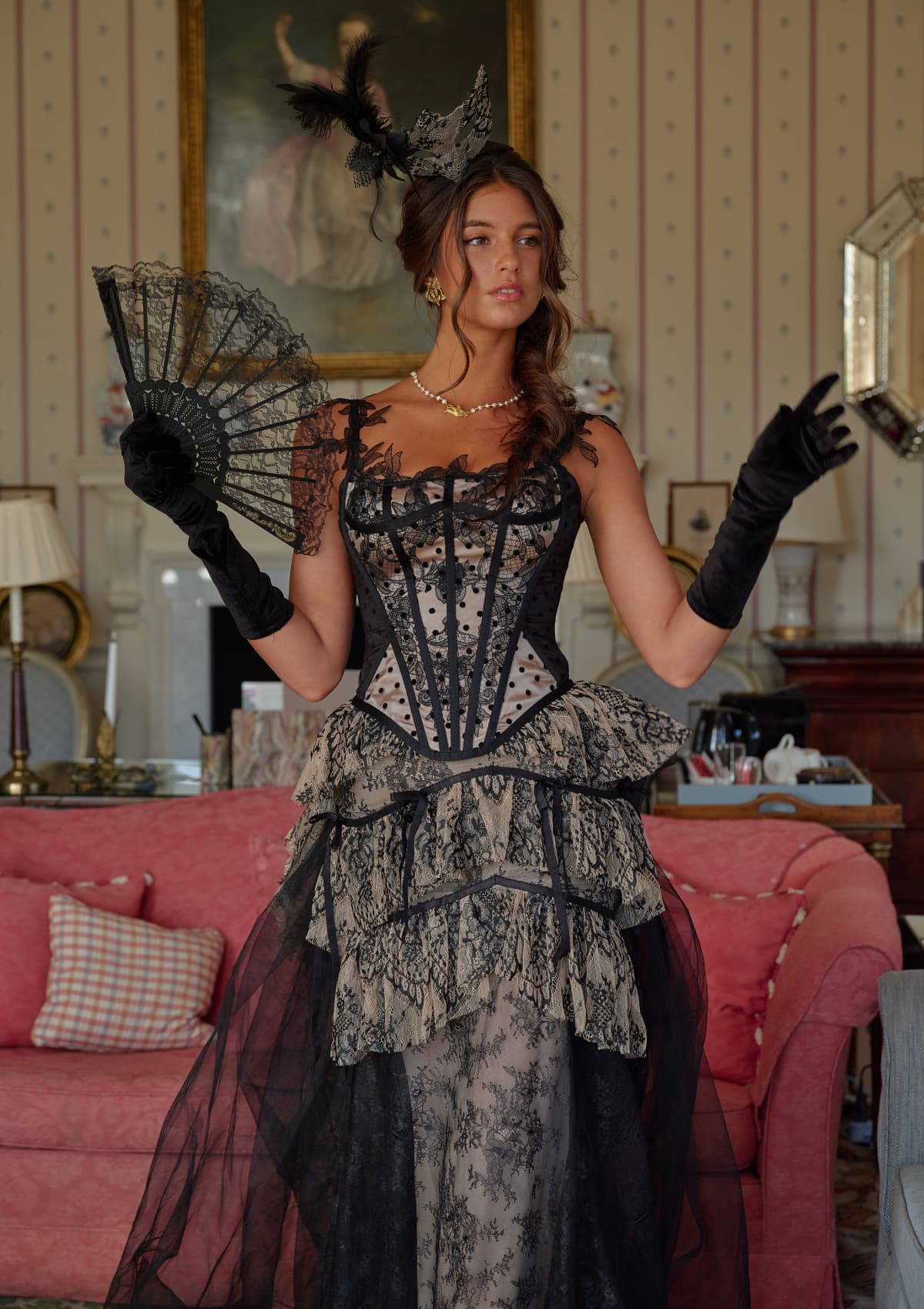 Black Secret Fan Skirt
