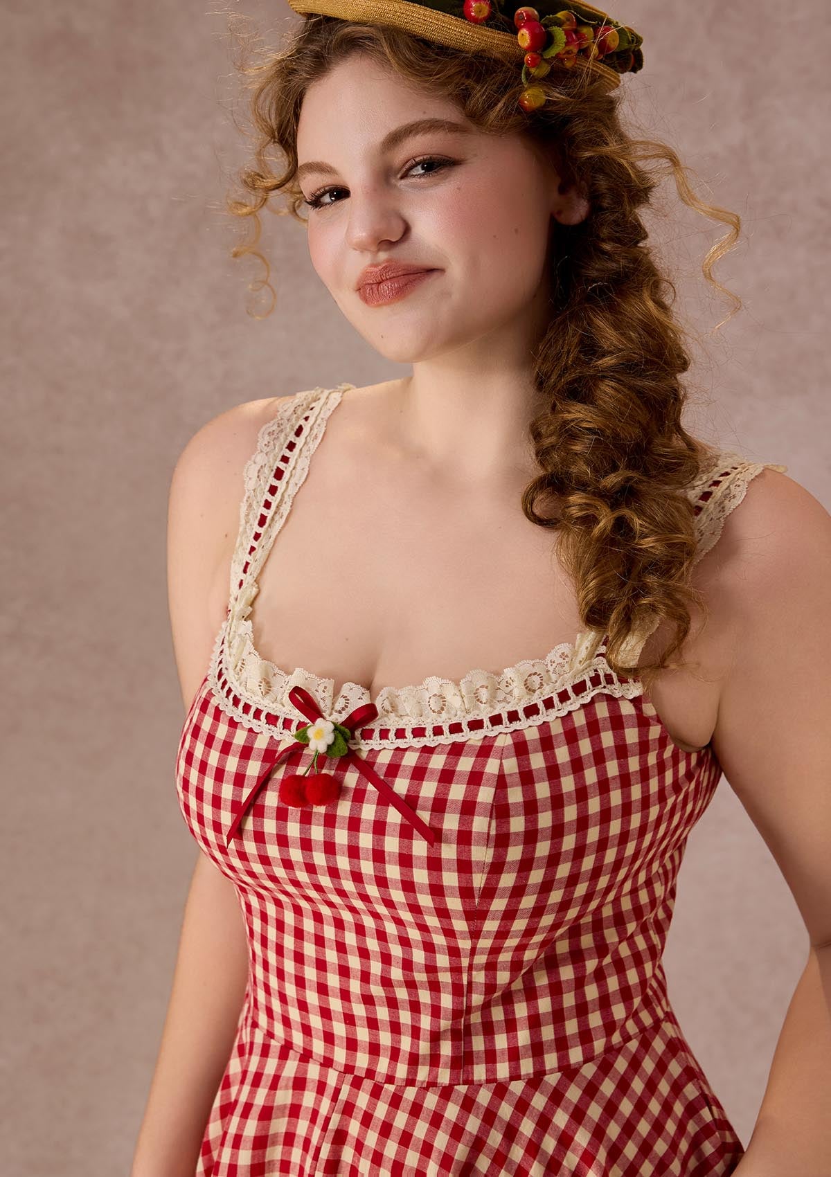 Curve&amp;Plus Afternoon Berry Tea Dress