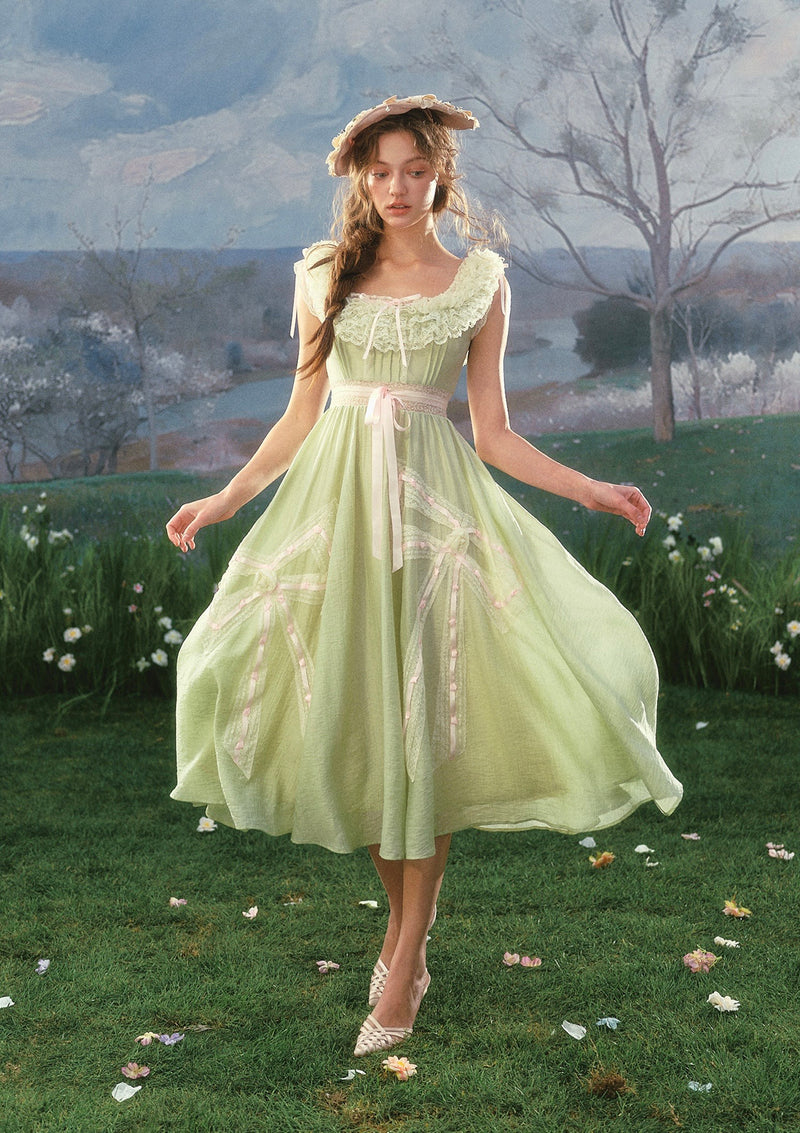 Green Kite Dress In Stock / S