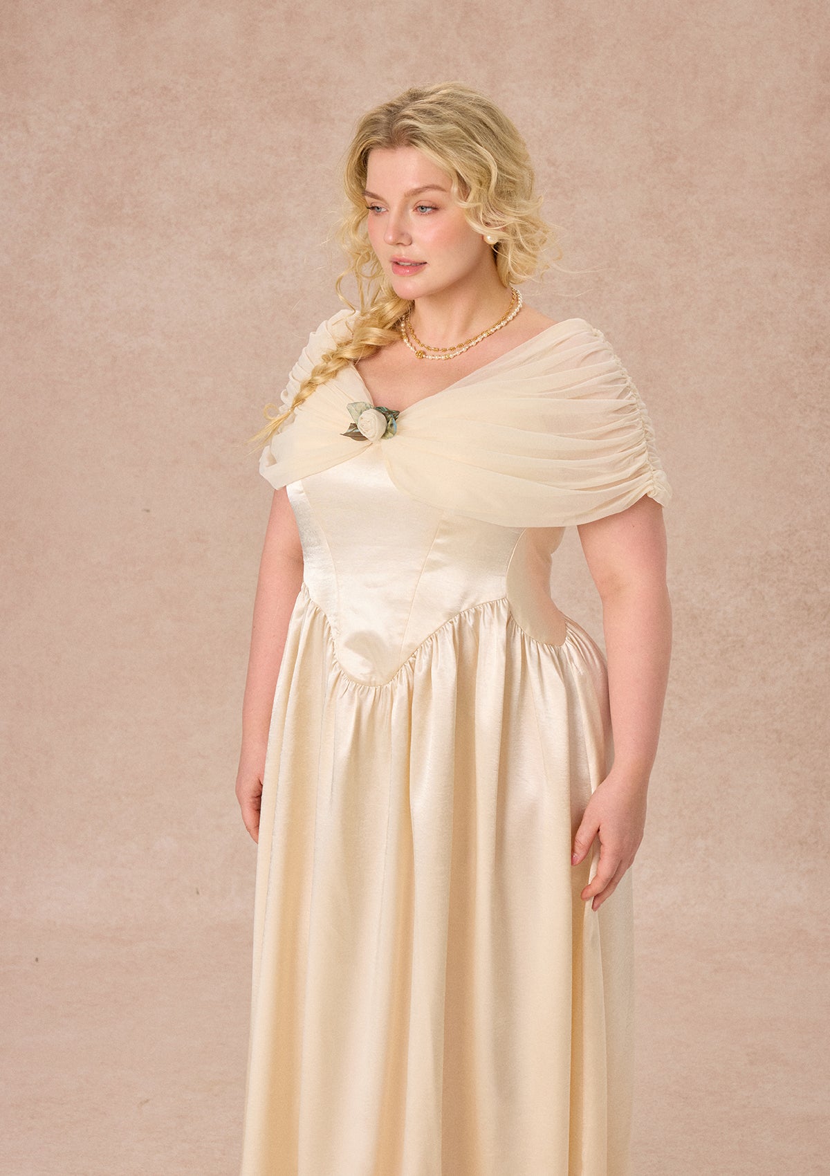 Curve&amp;Plus Pure White Glass Dream Dress