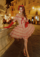 Crimson Velvet Waltz Dress