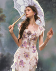 Purple Iris Swayed by Wind Dress