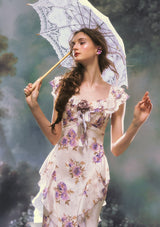 Purple Iris Swayed by Wind Dress