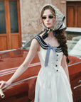 Sailor Love Letter Dress (Navy)