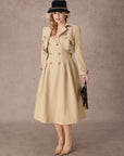 Curve&Plus Cream Tea Trench Coat