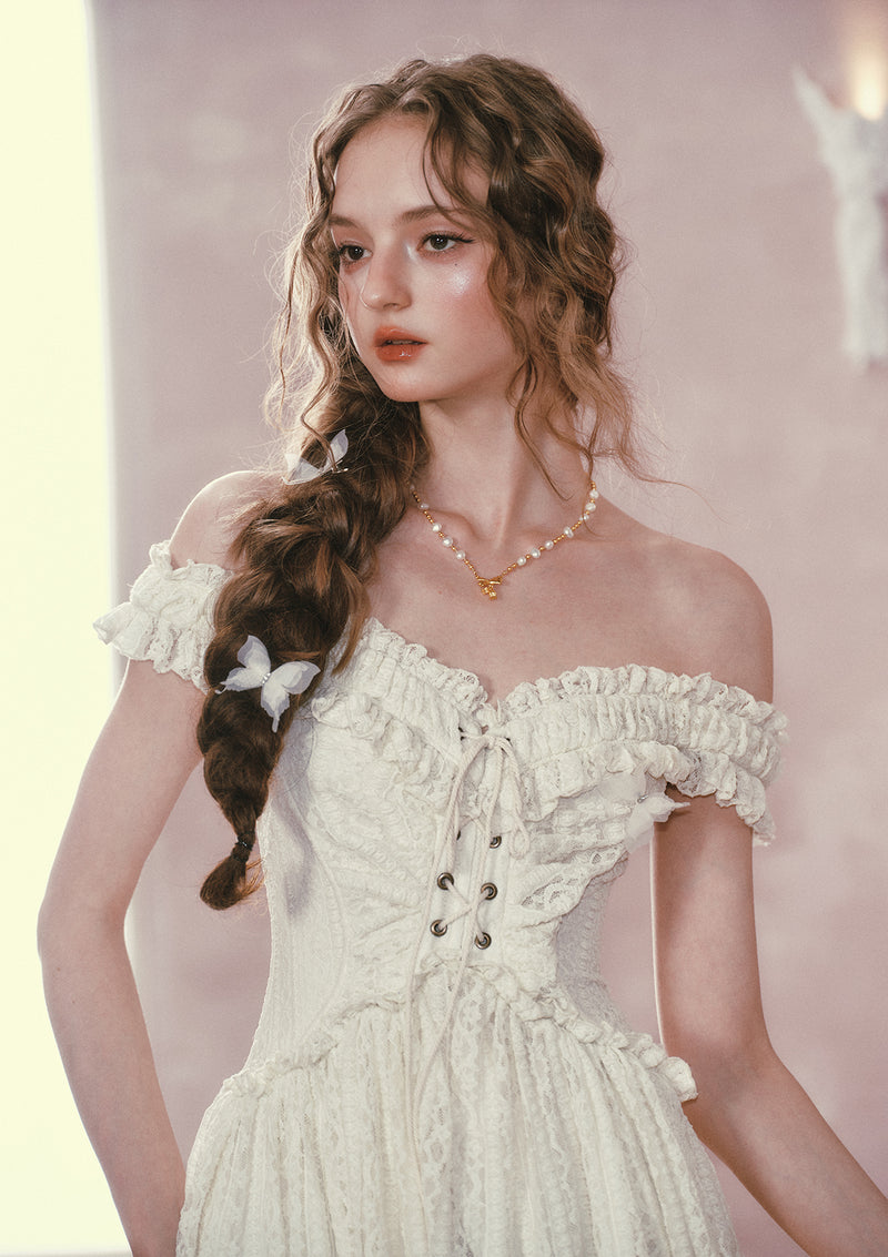 white lace bachelorette dress Sheath-Column Lace Short Wedding Dress Sleeves Lace-Up Corset Little White Dress COCOMELODY 100048, 20 Days / Ivory / US22-UK24-EUR52