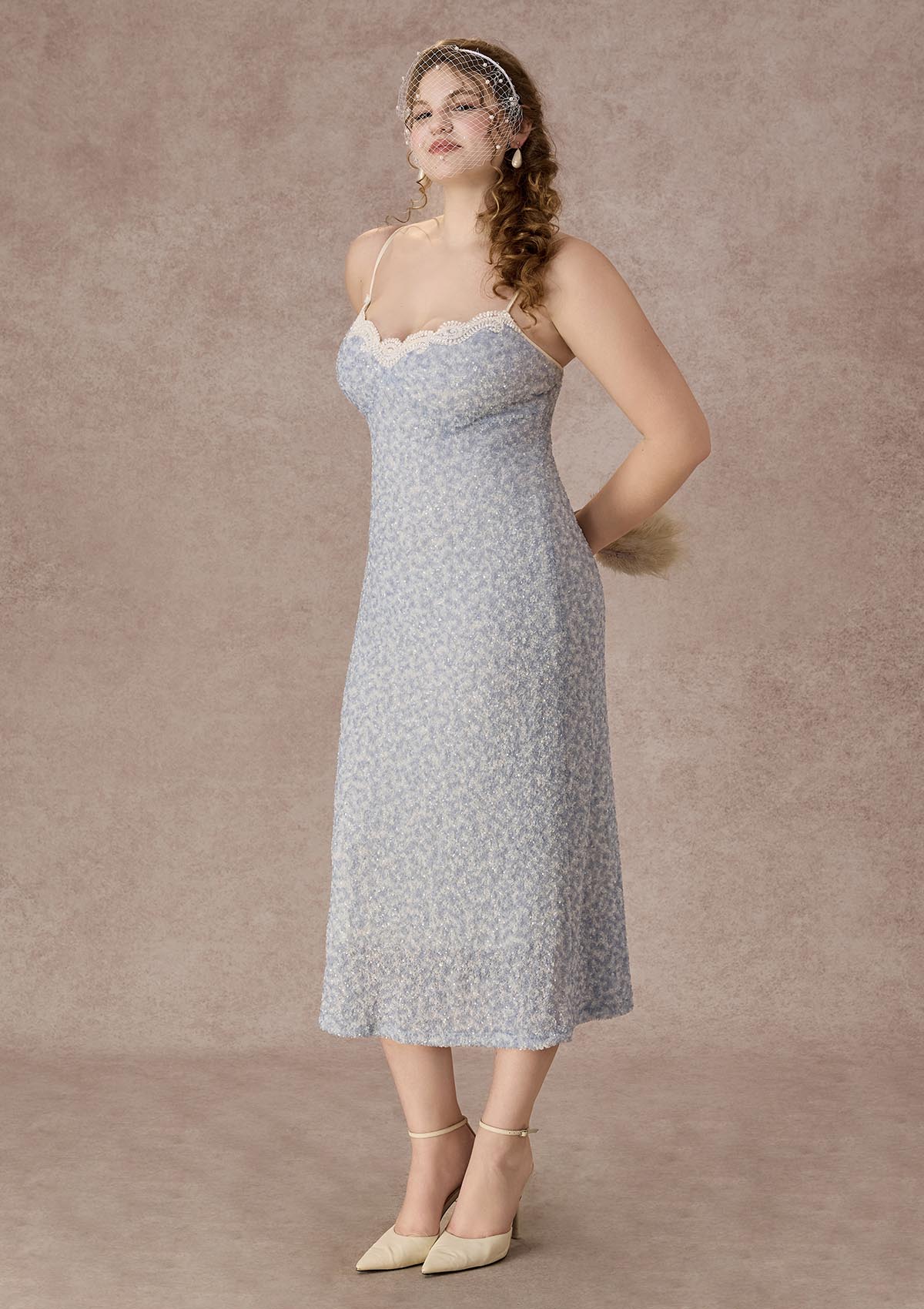 Curve&amp;Plus Azure Coral Dress (Long)