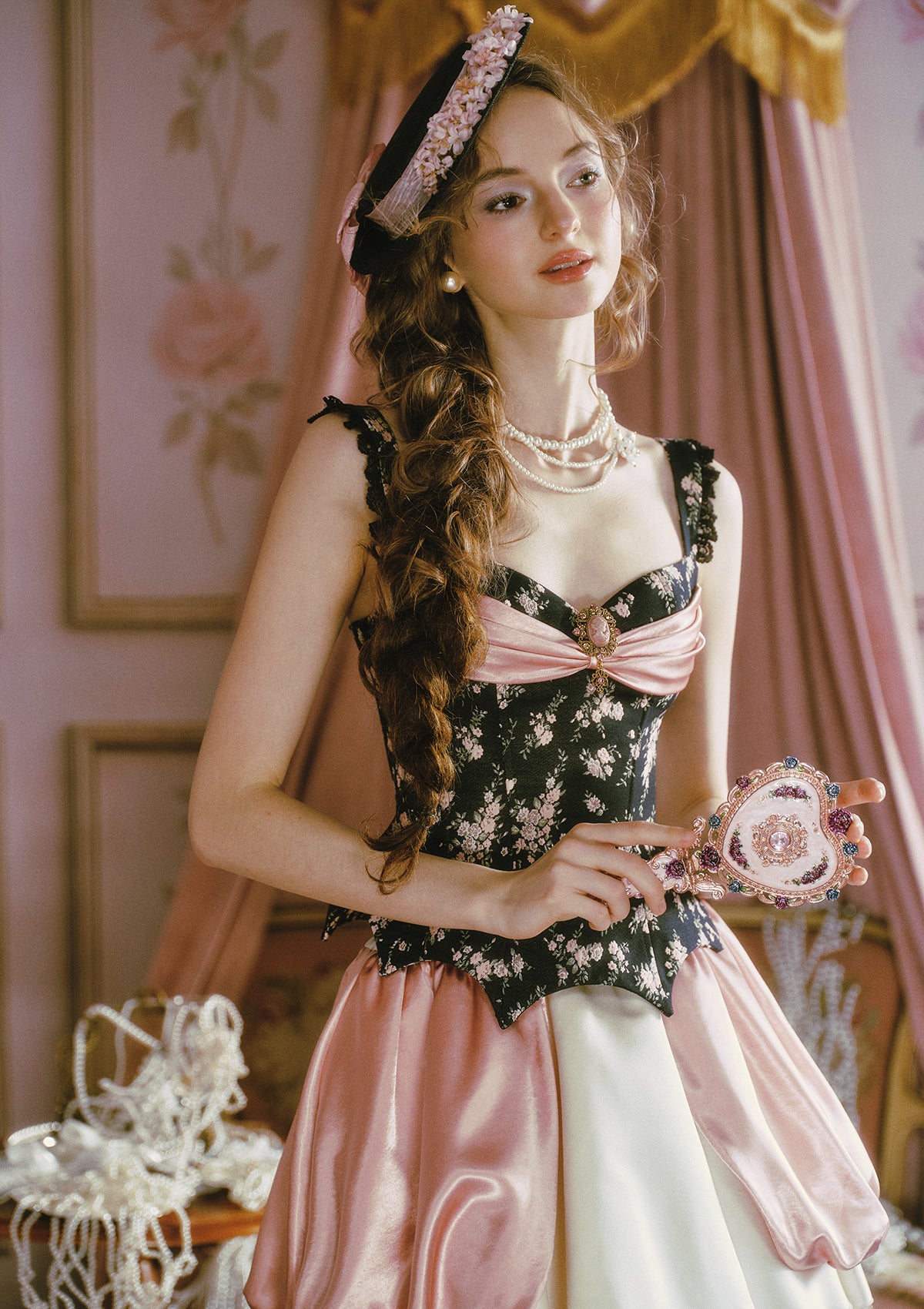 Night Feast Pink Crystal Corset