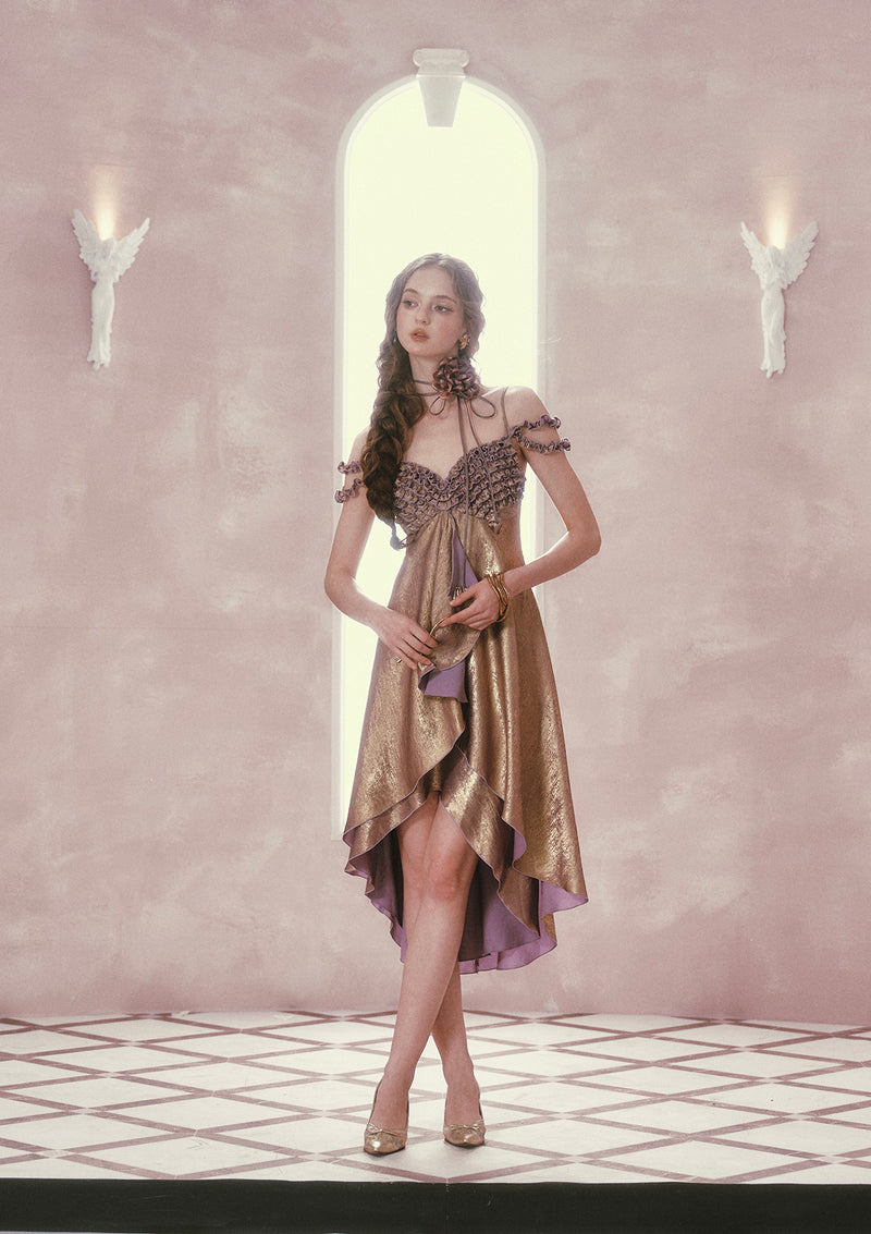 Purple Gold Aria Dress In-stock / L Purple Gold Aria Dress In-stock / L