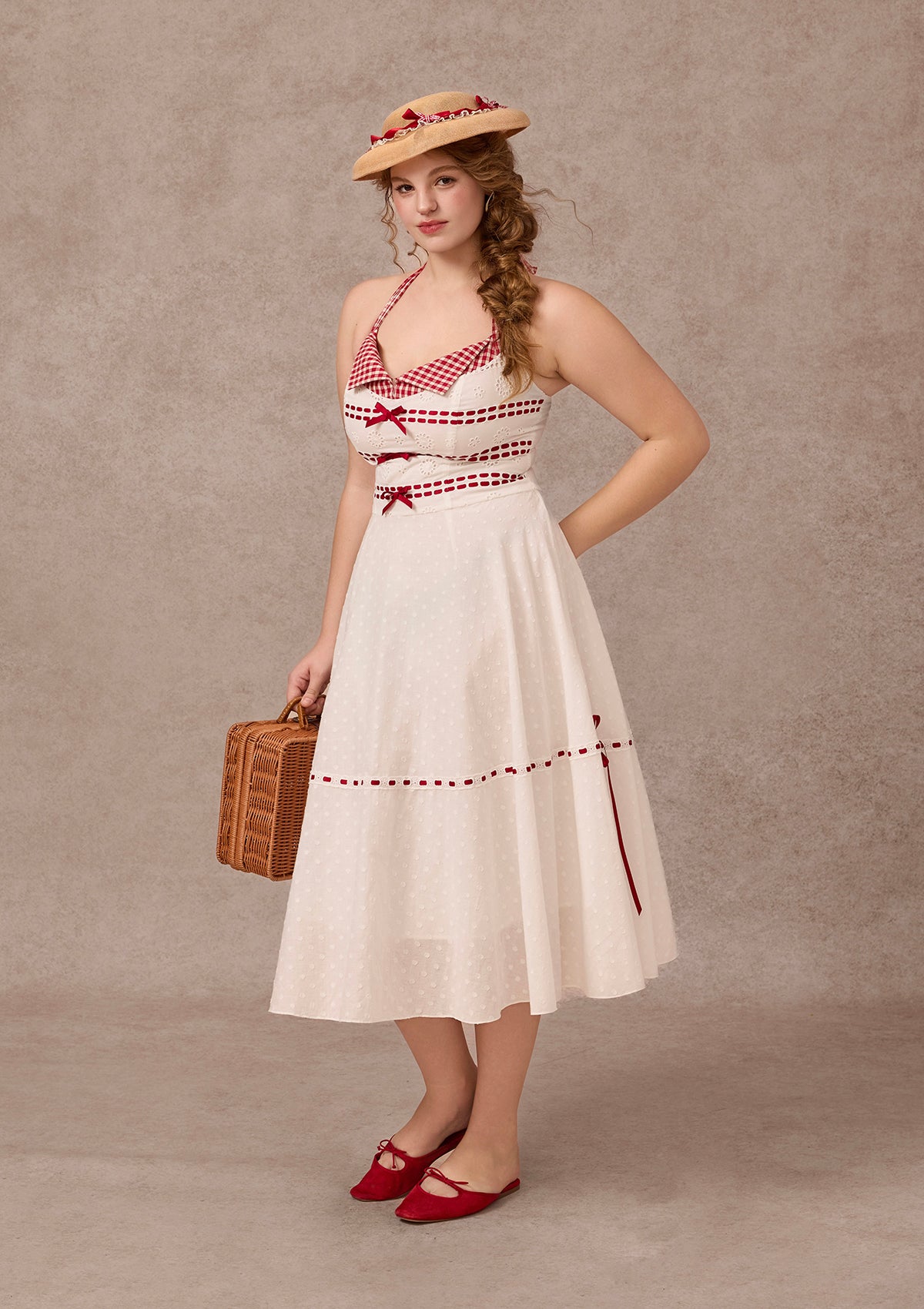 Curve&amp;Plus Little Red Candle Dress