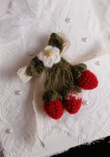 Strawberry Mont Blanc Knit Hair Clip