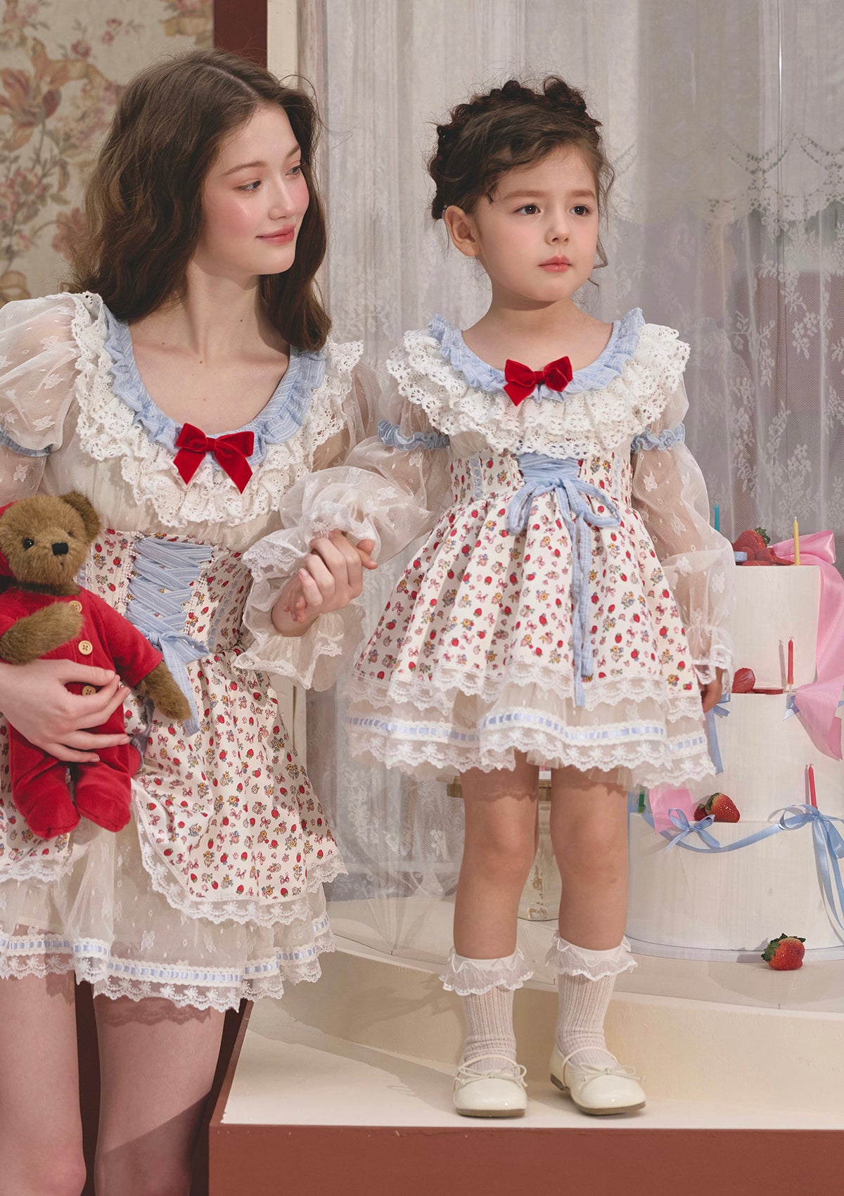 LaceMade Berry Katie Rabbit Corset Dress M