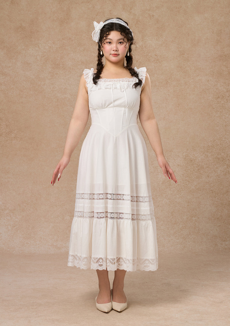 Curve & Plus "Pure White" Garnet Corset Dress Curve & Plus "Pure White" Garnet Corset Dress