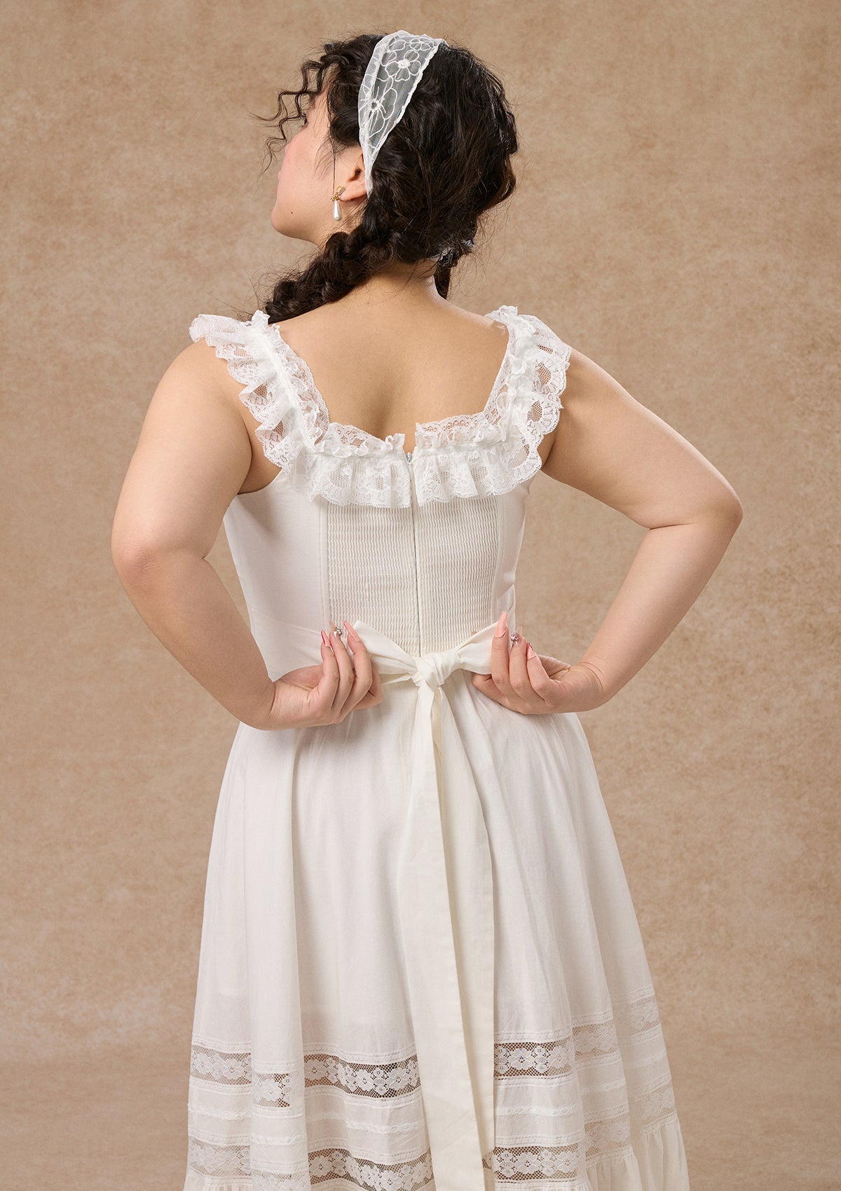 Curve &amp; Plus "Pure White" Garnet Corset Dress