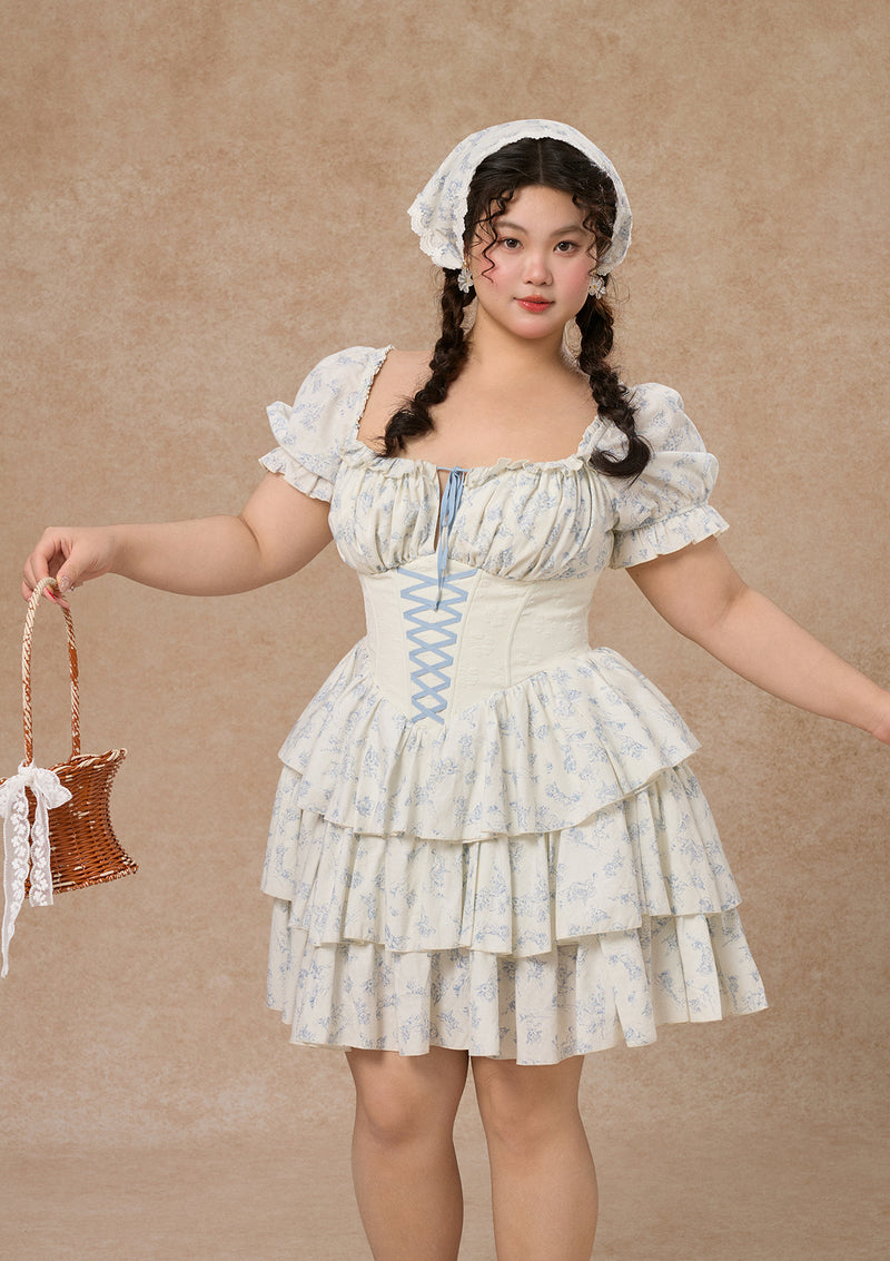 Curve&Plus Blue Dollhouse Corset Dress (Short)