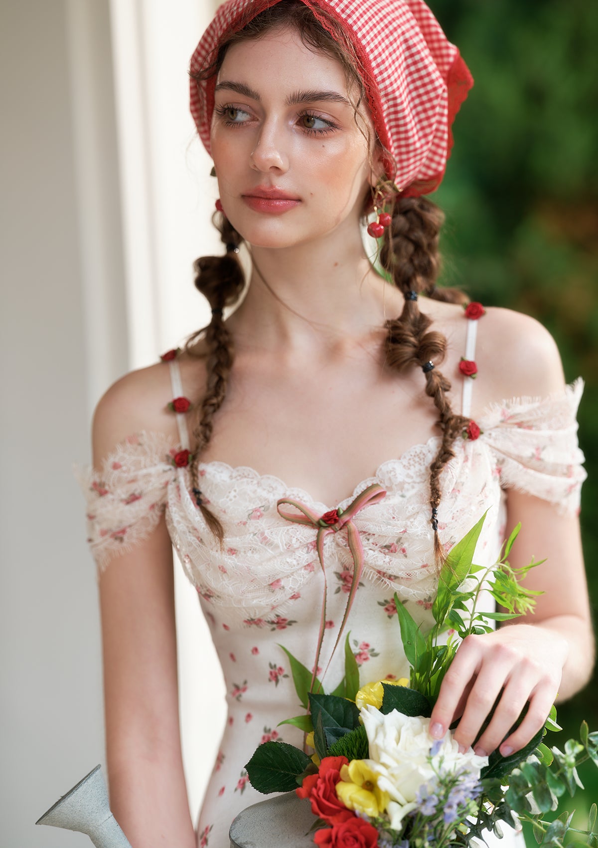 lacemade red dress Red Garnet Corset Dress In-stock / L