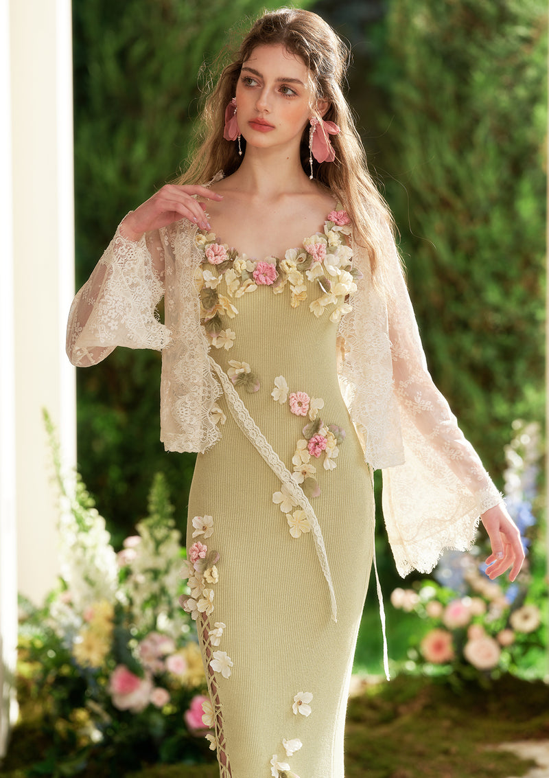Green Chanson Knit Dress