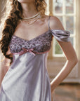 Glazed Purple Satin Dress