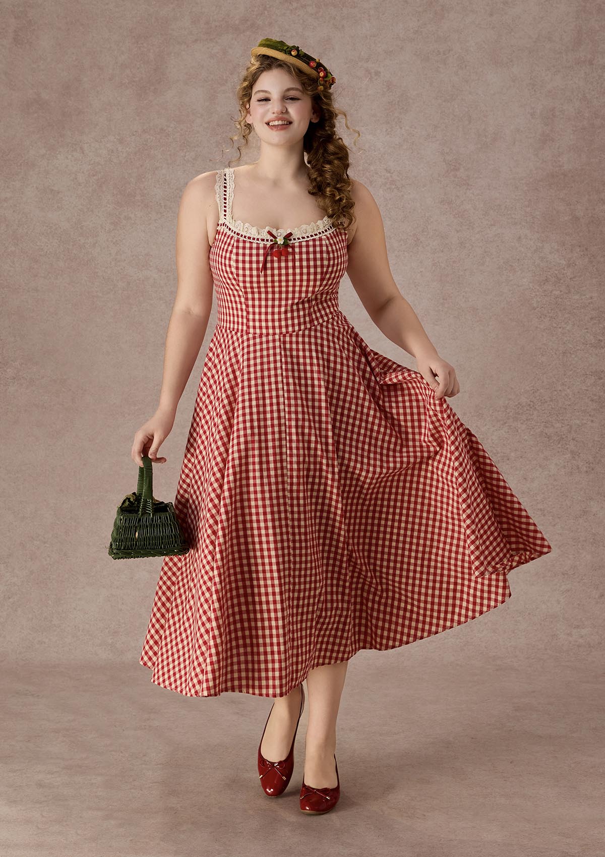 Curve&amp;Plus Afternoon Berry Tea Dress