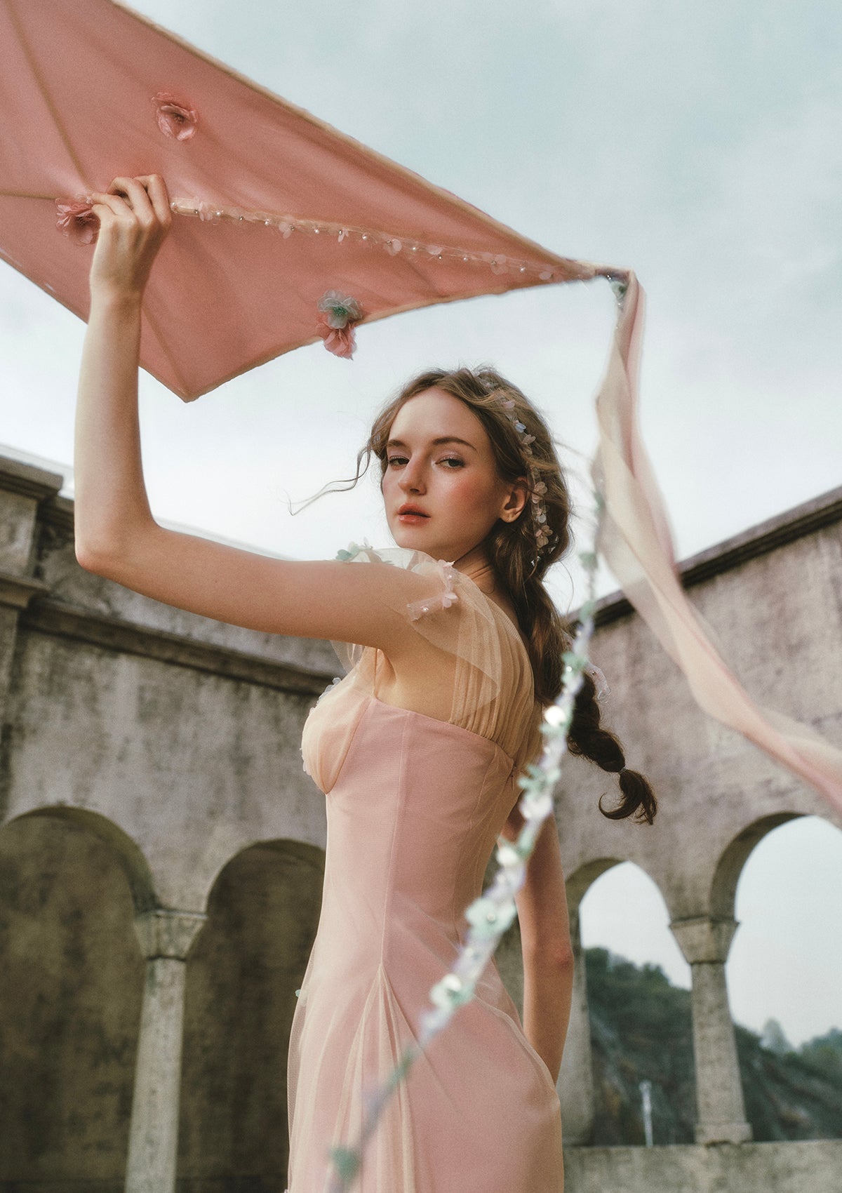 Wind Perched Rose Quartz Dress