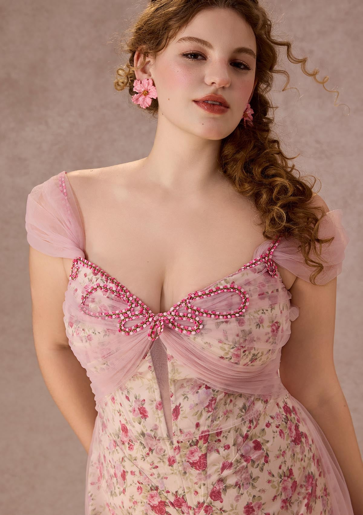 Curve&amp;Plus Floral Disc Fairy Corset Dress