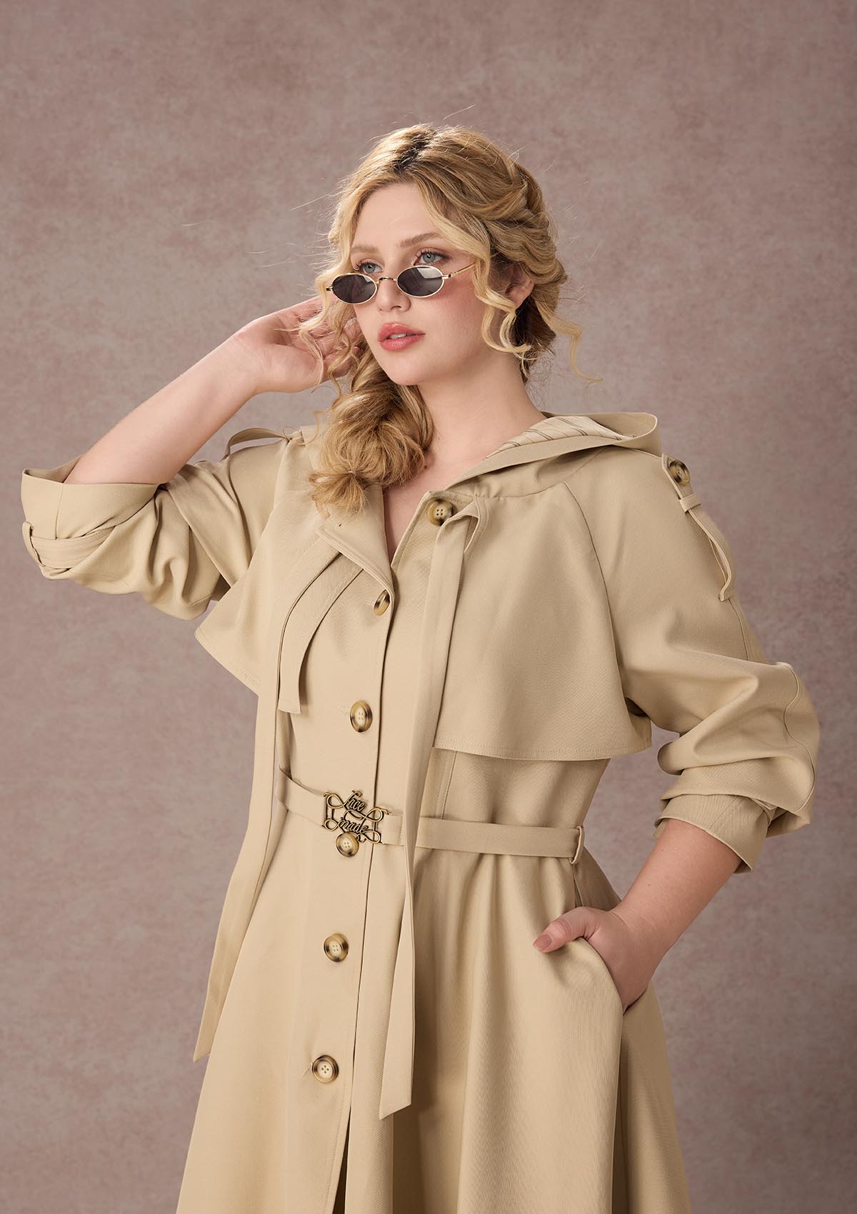 Curve&amp;Plus Western Road Trench Coat