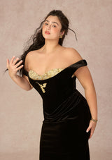 Curve&Plus Golden Eagle Goddess Dress