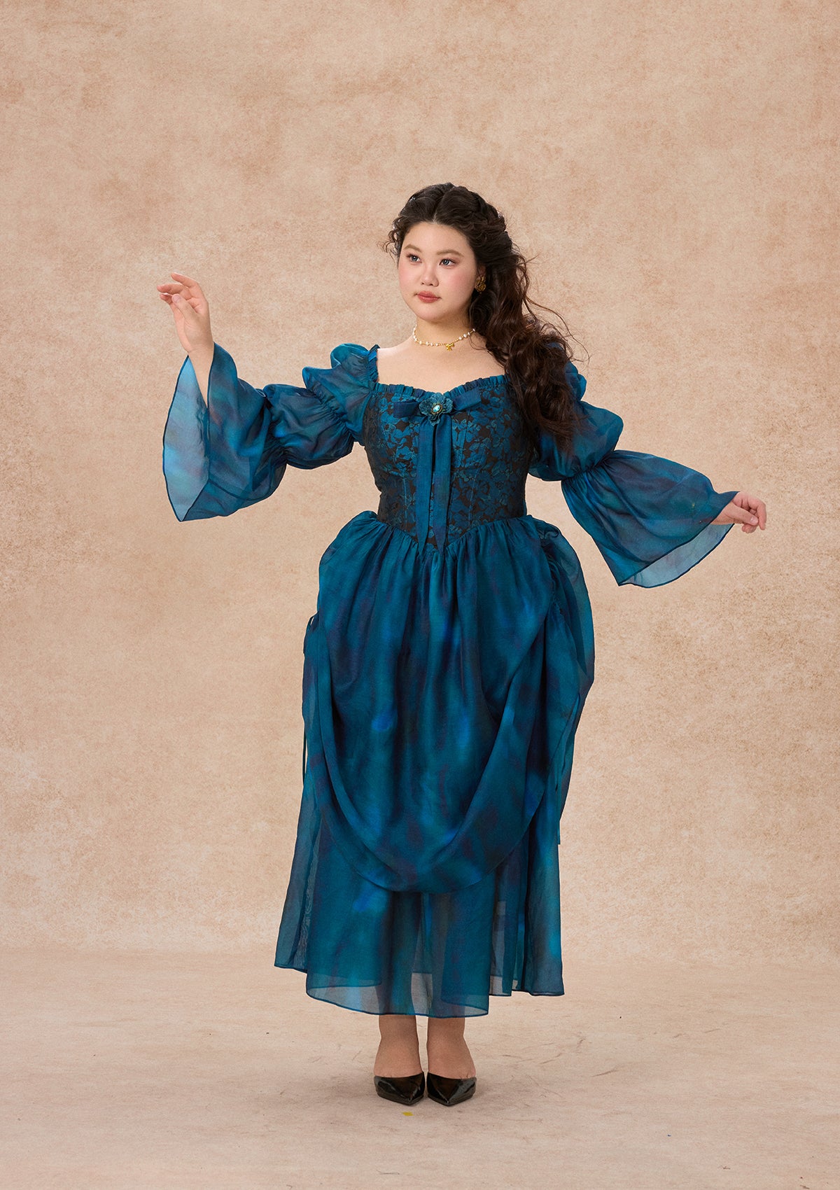 Curve&amp;Plus Morpho Helena Korse Elbise