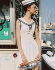 White Sail Maiden Knit Pleated Skirt