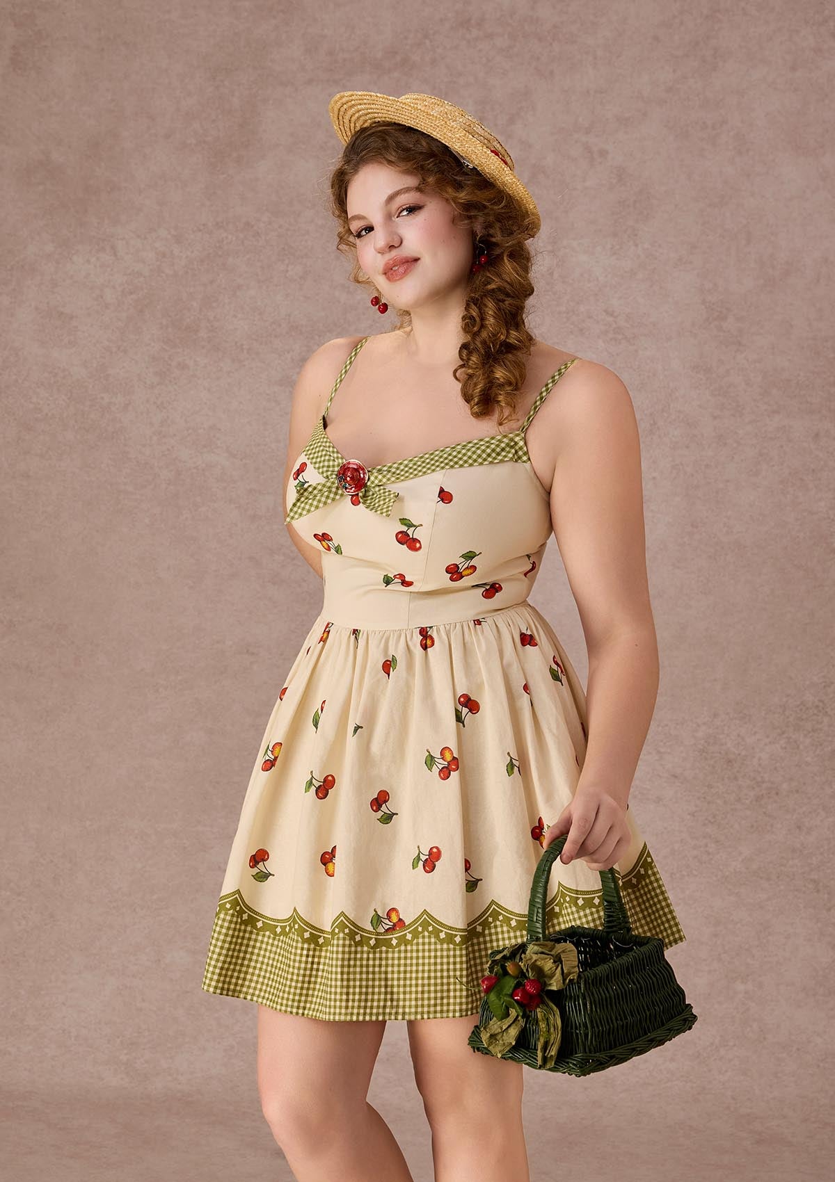 Curve&amp;Plus Wild Cherry Dress（Short）