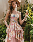 Blazing Cloud Blossom Corset Dress