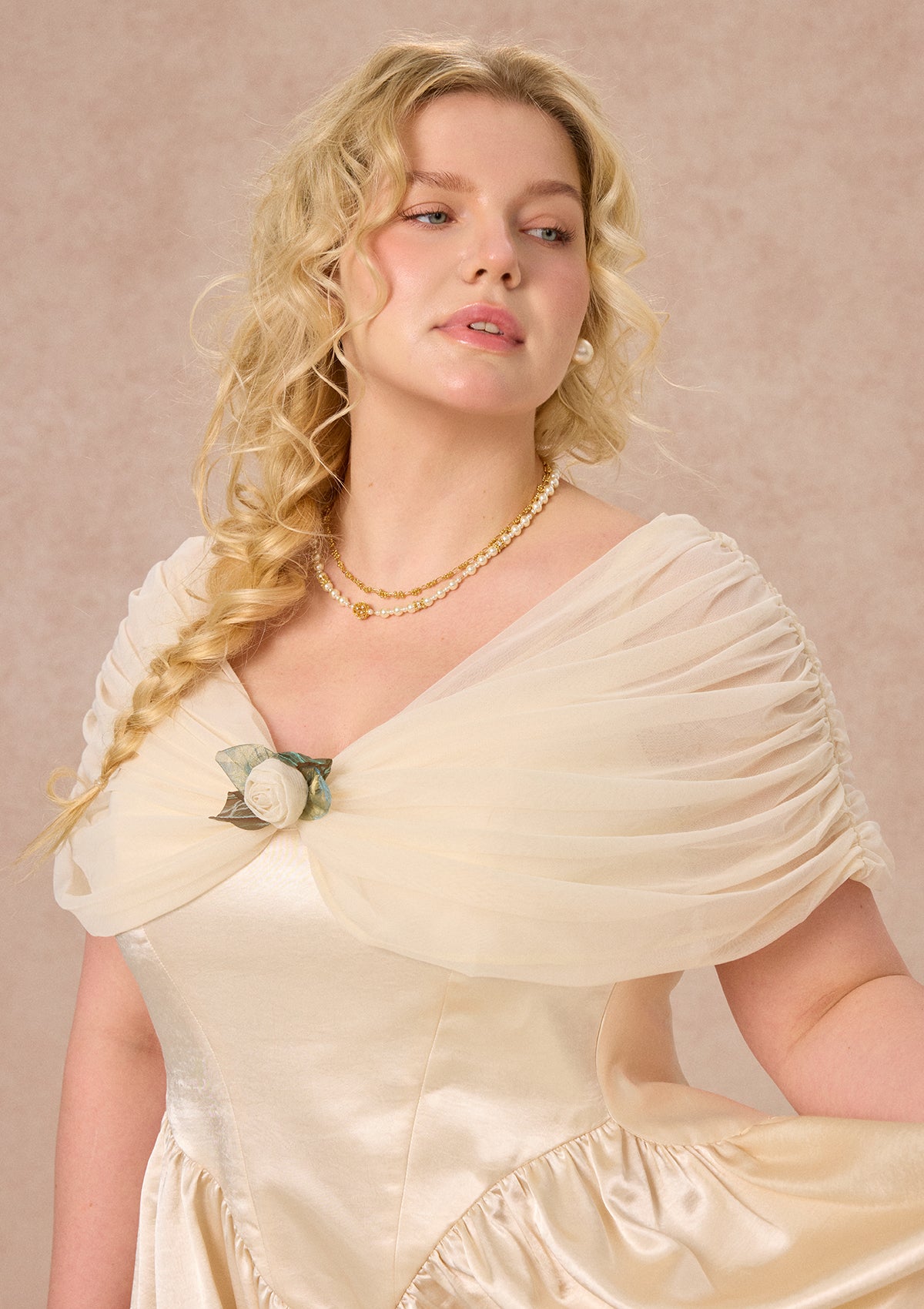 Curve&amp;Plus Pure White Glass Dream Dress