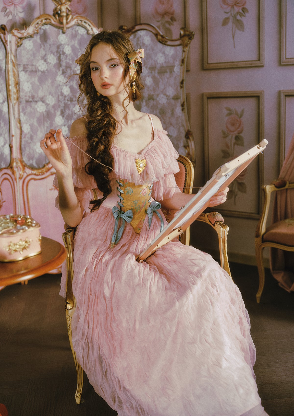 Embroidered Princess Corset Dress