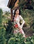 Lacemade Rosevale Slip Knitted Top (White) - romantic cottagecore 