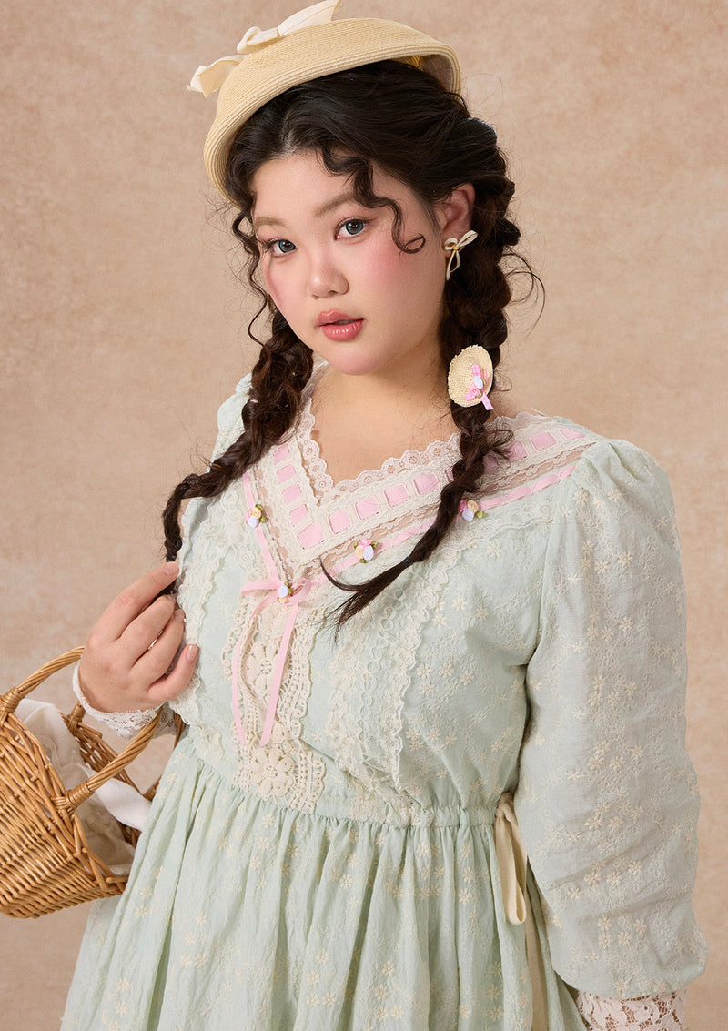 Curve&Plus Outing Straw Hat Dress