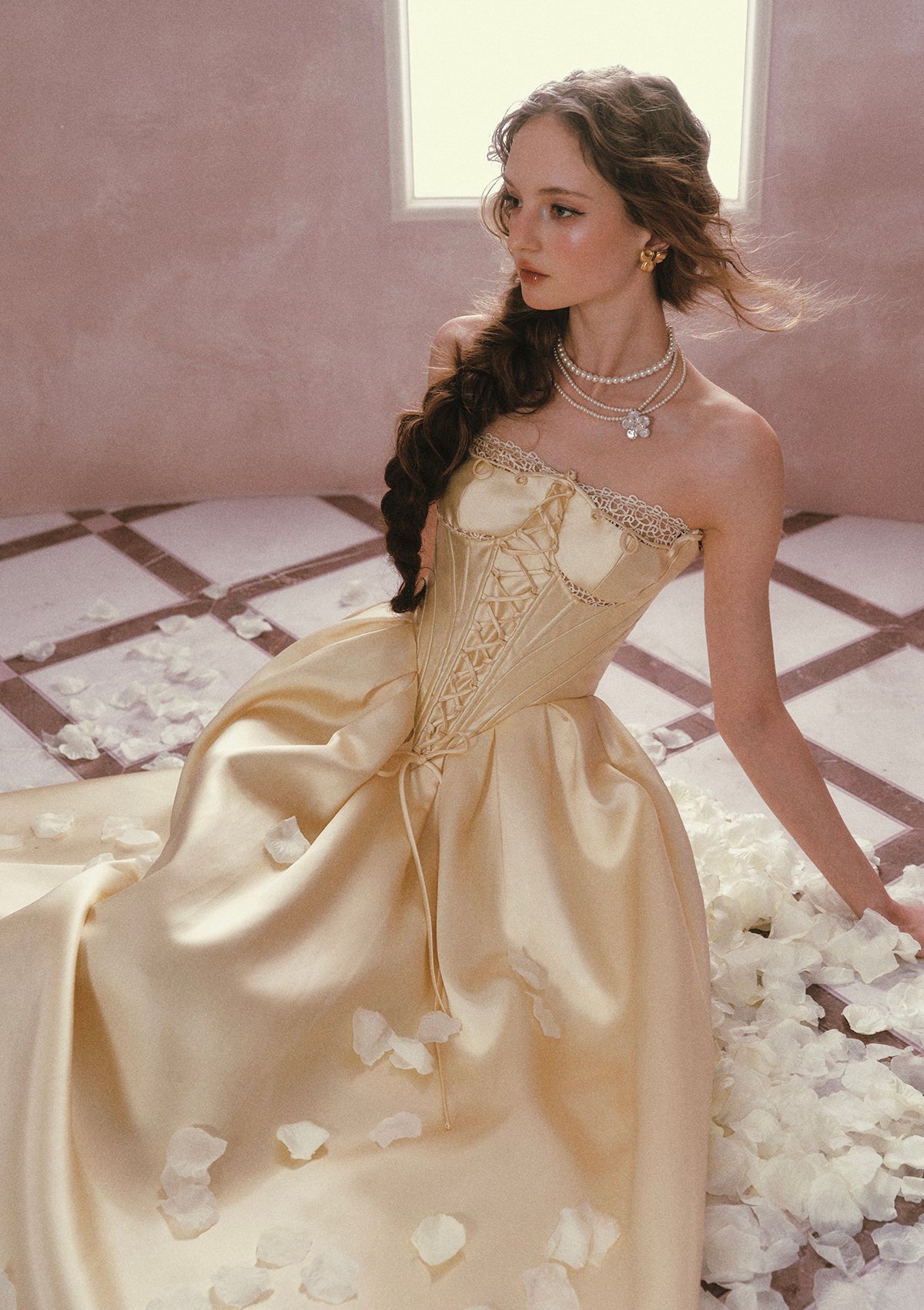 Belle's Gilded Corset Dress Pre-order / XL