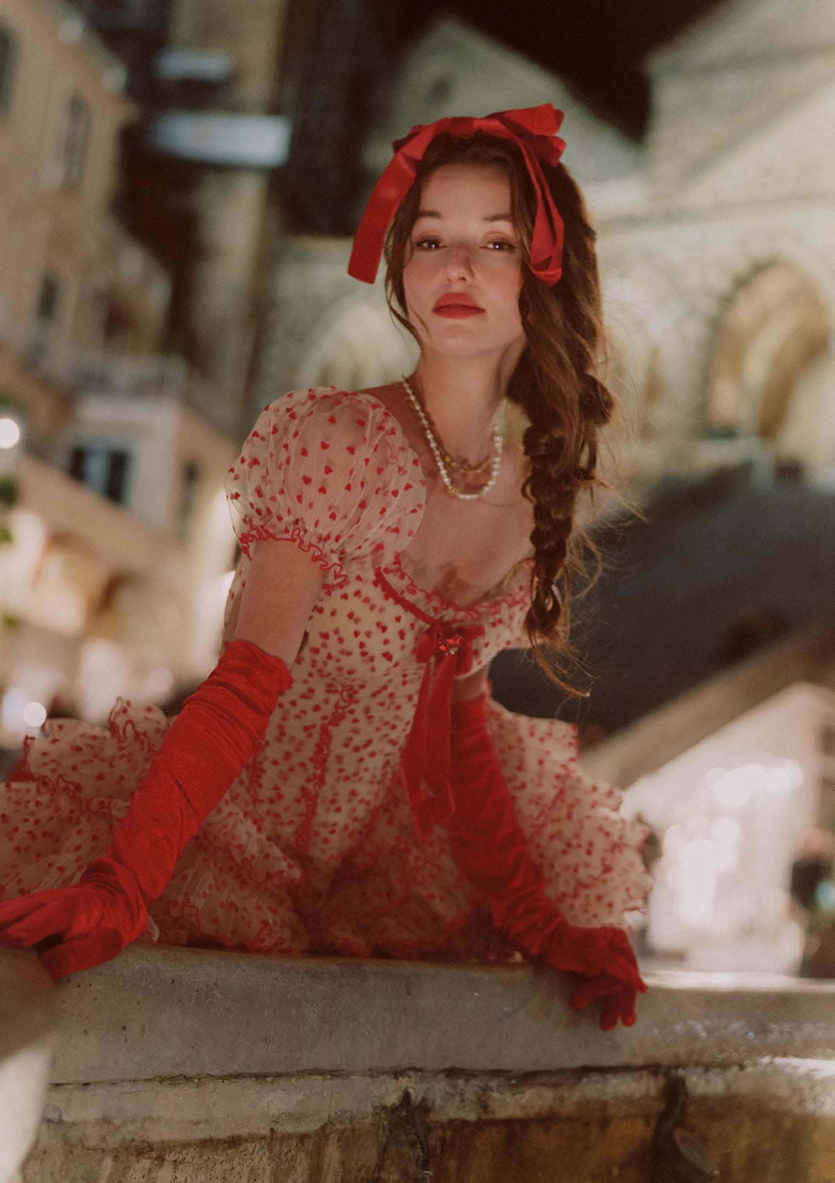 Crimson Velvet Waltz Dress