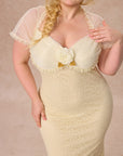 Curve&Plus Cream Letter Dress