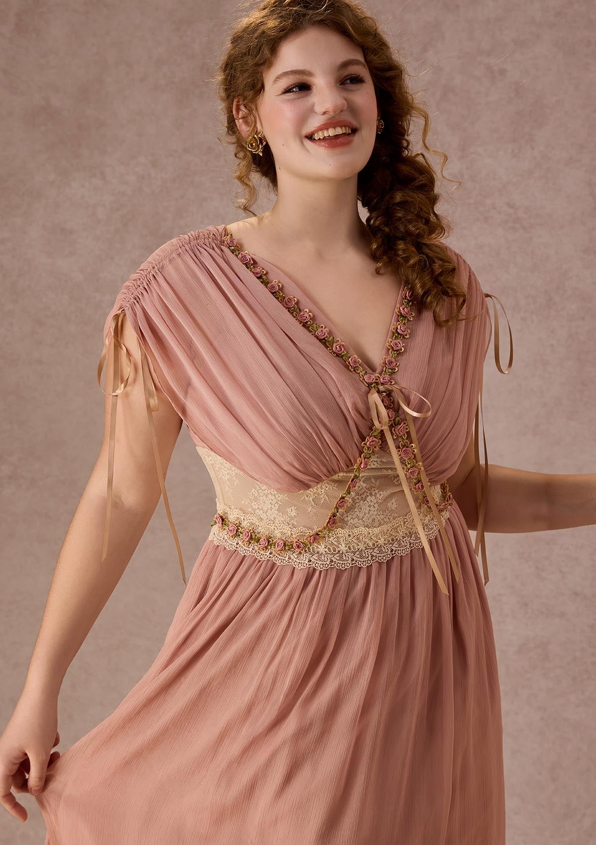 Curve&amp;Plus Rose Olive Dress