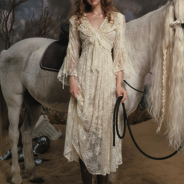 lacemade white dress This is as fresh as a summer breezelight, pure, and effortlessly sweet. The Little Jasmine Corset Dress cr lavinia.td # #lacemadeeurope #girlydress #summerdress #softgirlaesthetic Adds a Touch of Romance and Elegance LaceMade -White Lily- Elegant Lace