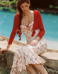 Petite Vase Knit Dress – Pomegranate