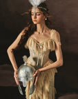 Golden Veil Valkyrie Corset Dress