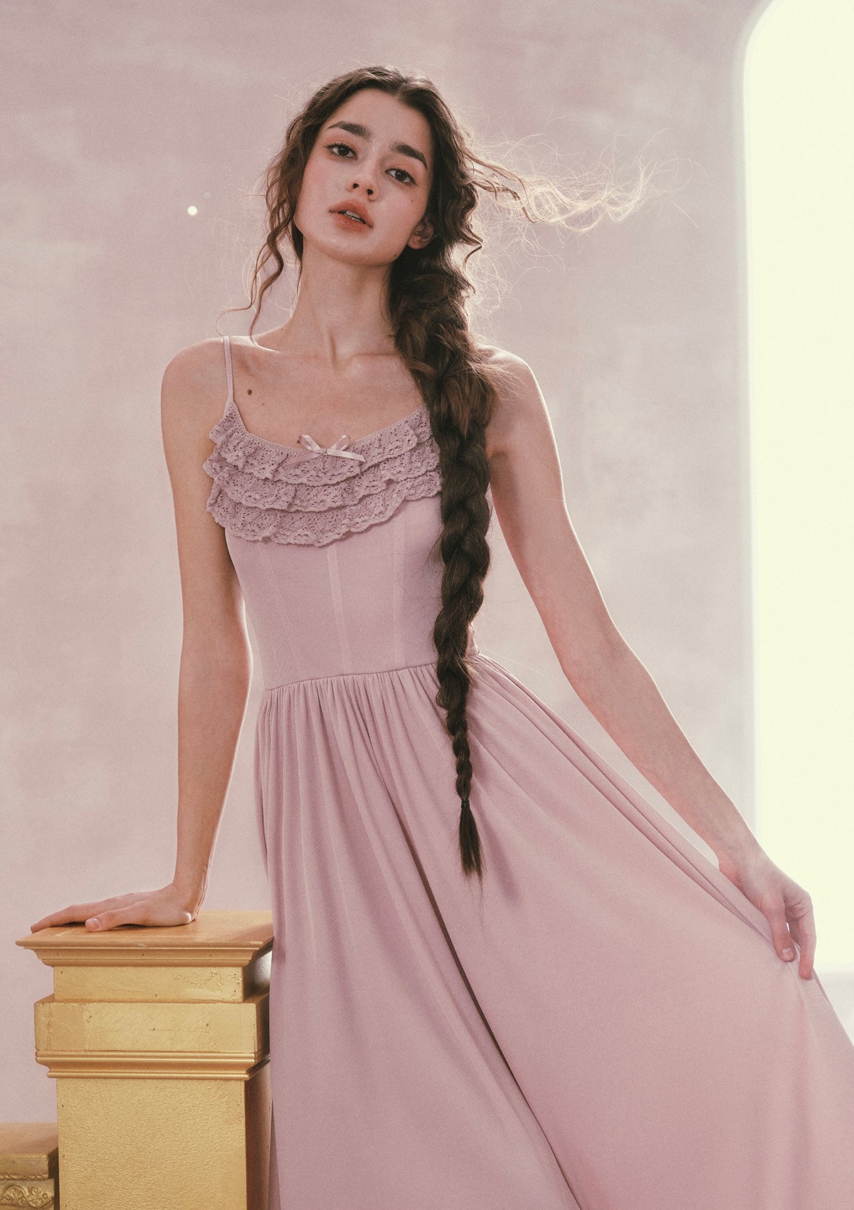 Pembe Sis Bale Elbisesi