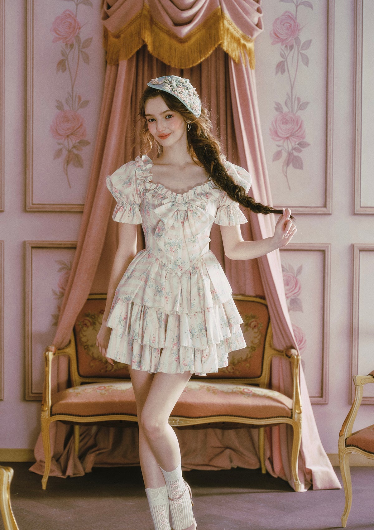 Süßes Blütenbonbon-Hauskleid