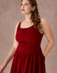 Curve&Plus Pan's Cocktail Knit Dress（Red）