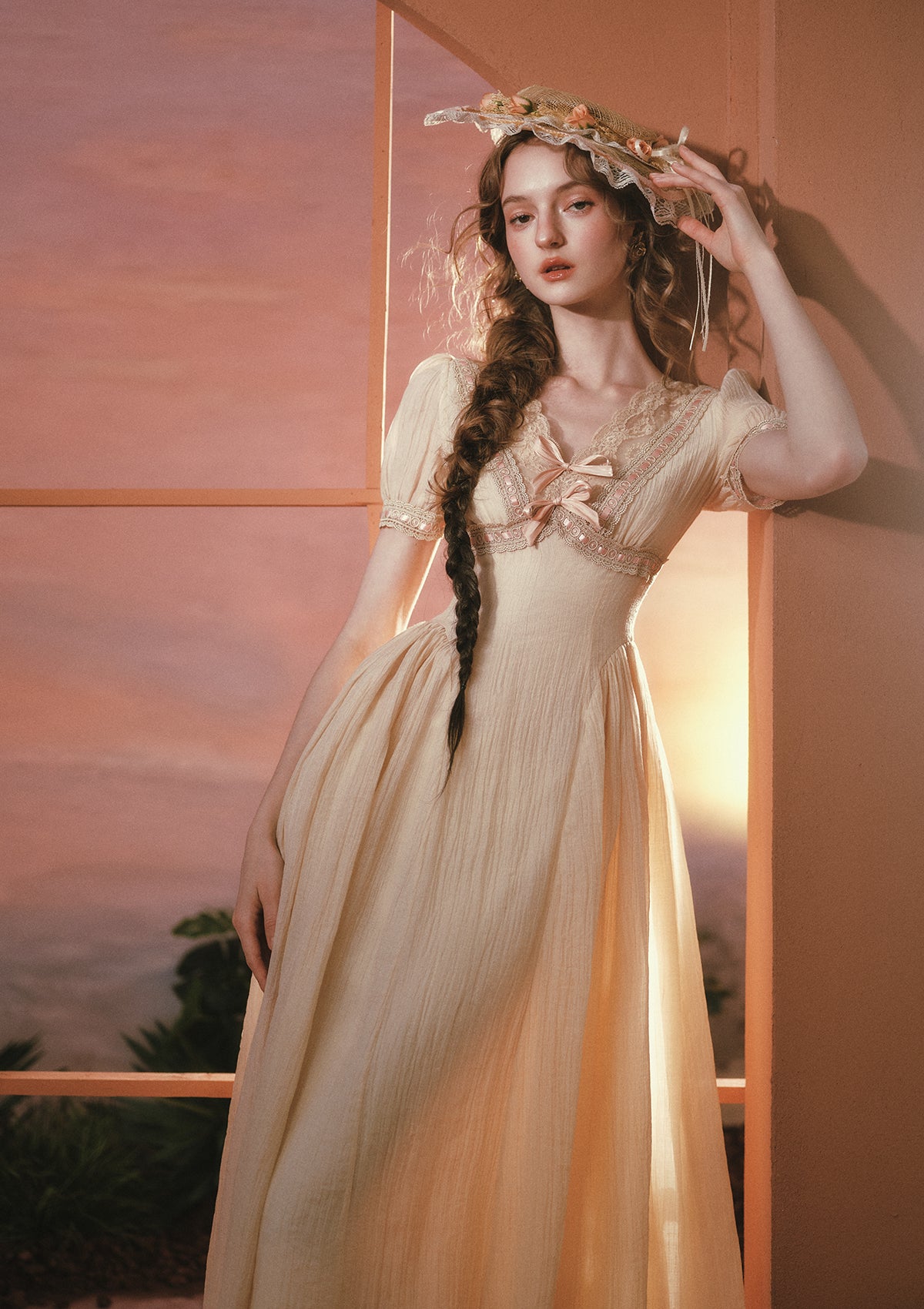 sunset formal dress Rose Pre-order / M eofy26-newtosale Size:36/52