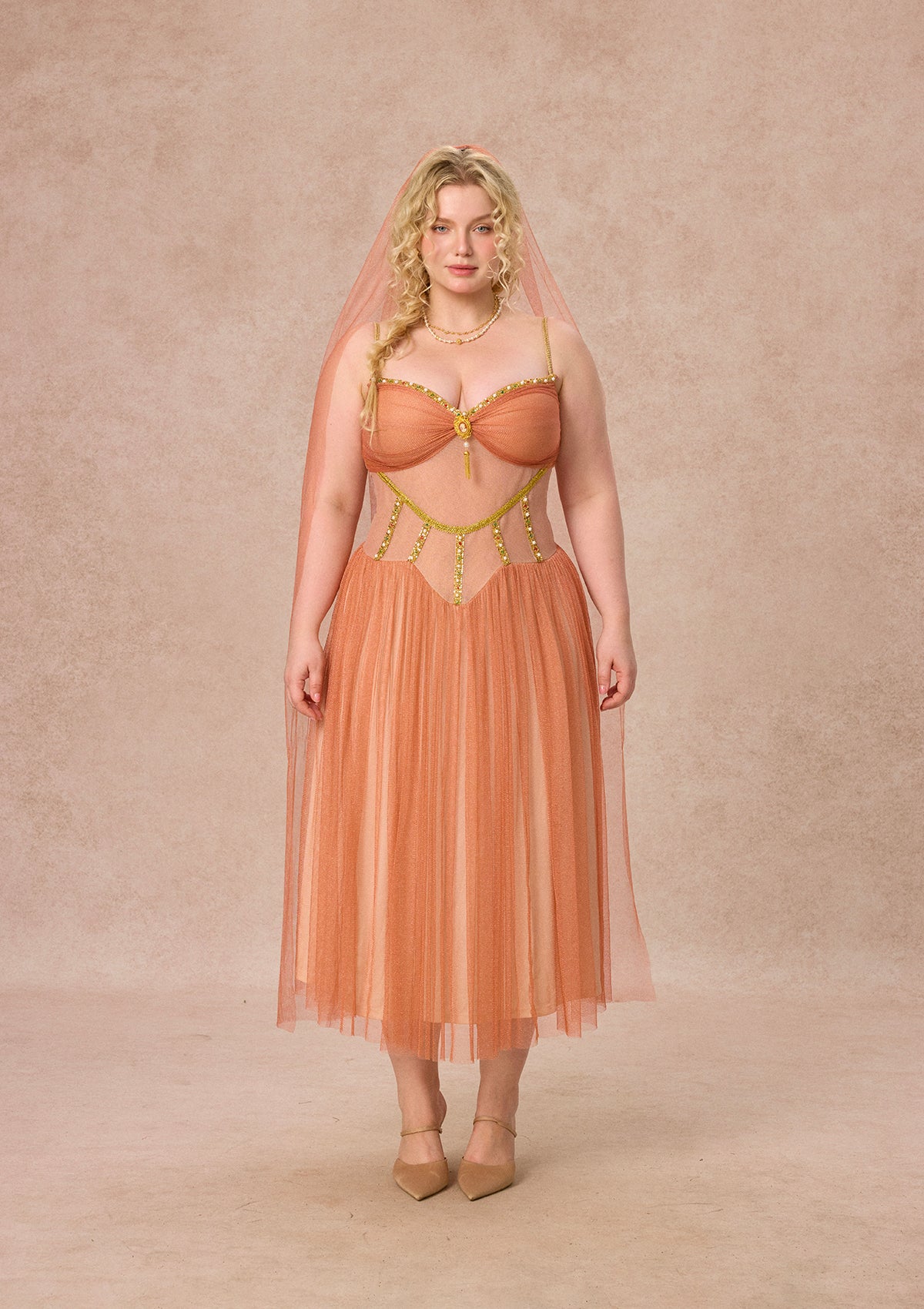 Curve&amp;Plus Sahara Rose Corset Dress